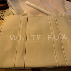White Fox Boutique Cream Tote Bag